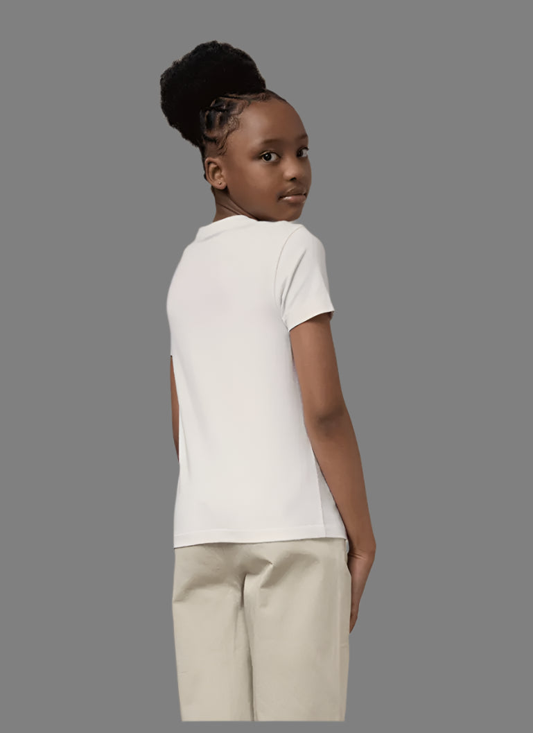 Girls Kelly Short Sleeve Tee (White)