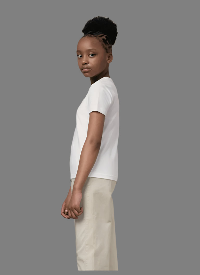 Girls Kelly Short Sleeve Tee (White)