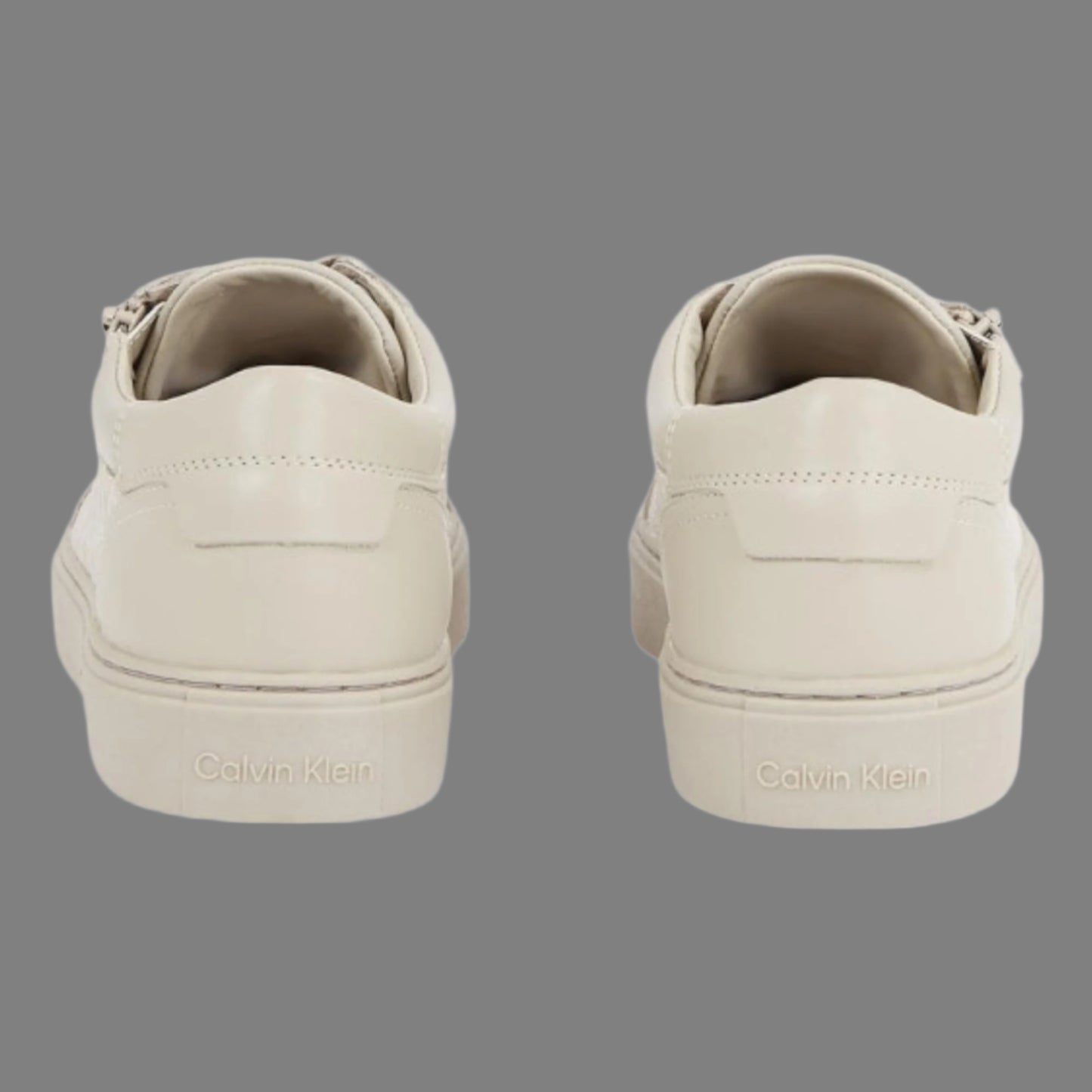 Low Top Lace Up W/Zip Mono - Outline Mono (Beige)