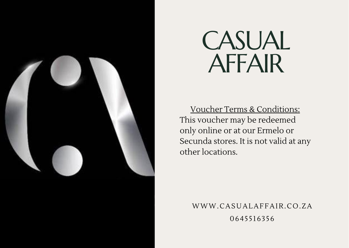 Virtual Gift Voucher