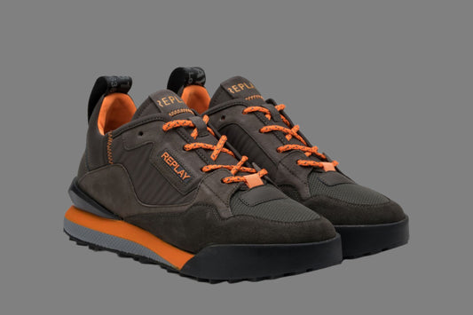 Field Master Sneaker (Dk Grey/Orange)