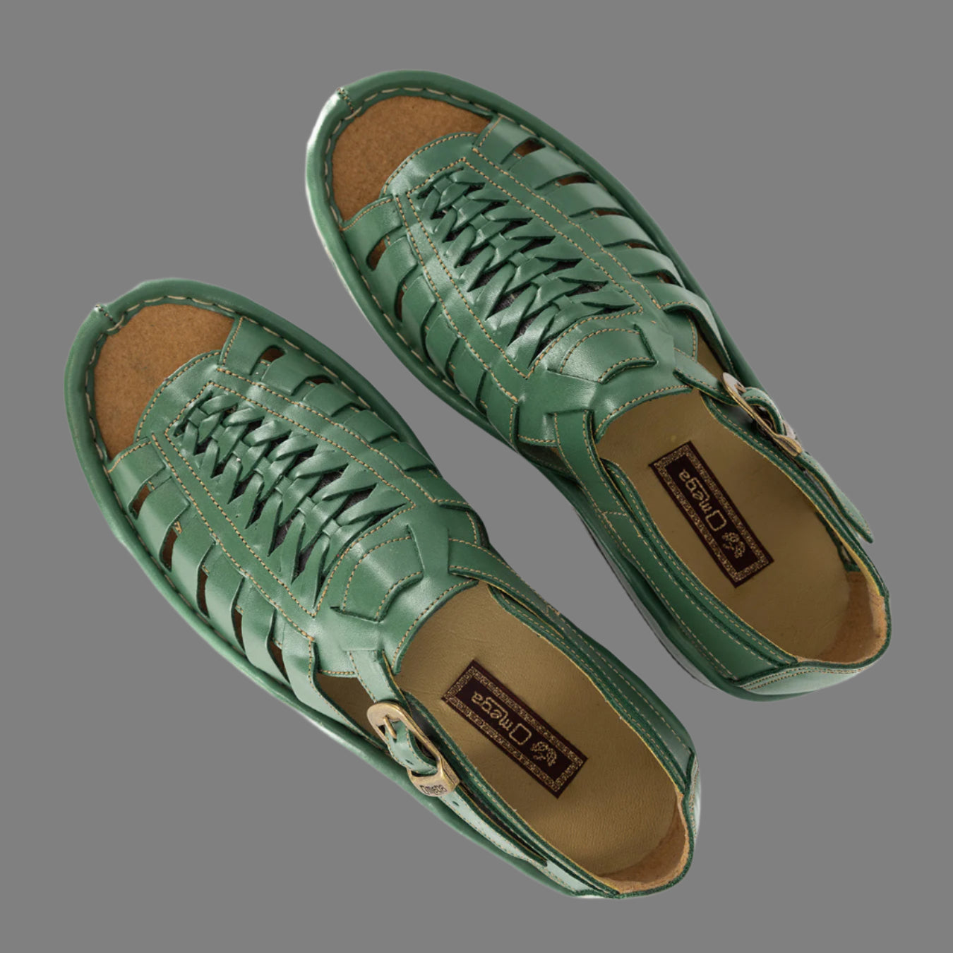 Kgosi : Leather Sandal in Sage Leaf