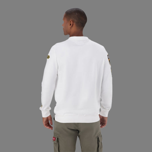 Multi Badge Crew Sweat (Wht)