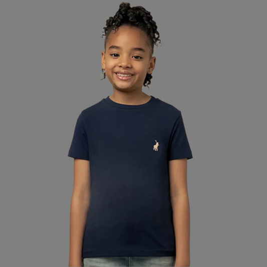 Girls Kelly Short Sleeve Tee (Navy)