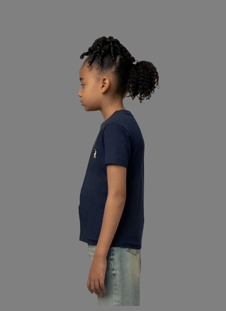 Girls Kelly Short Sleeve Tee (Navy)