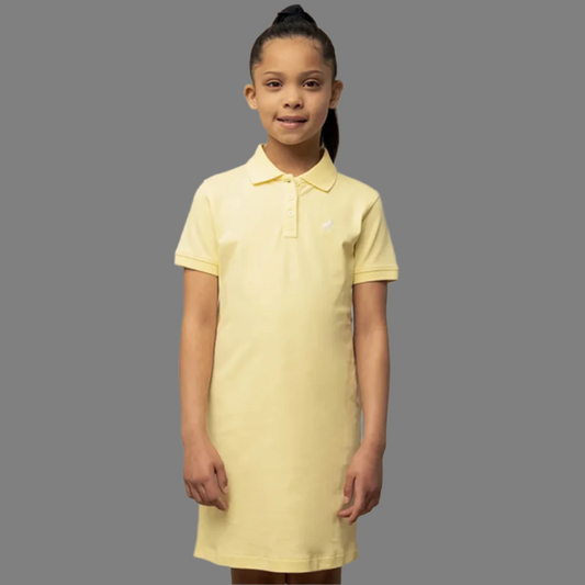 Girls Dakota SS Golfer Dress (Yellow)