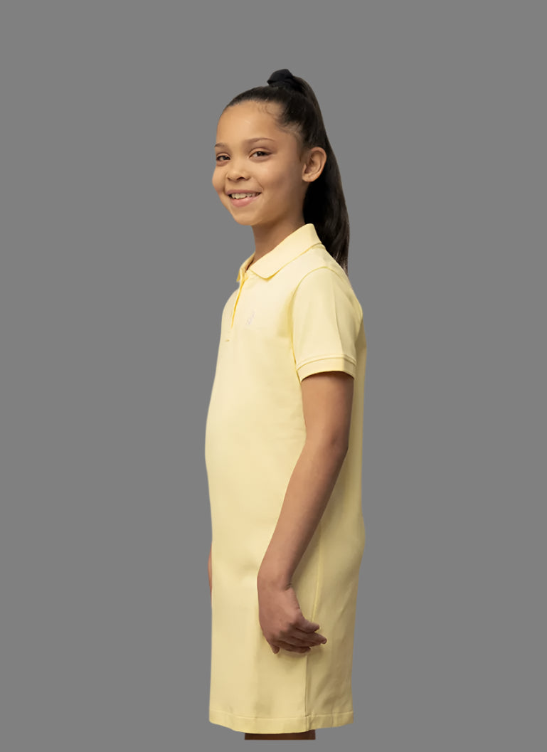 Girls Dakota SS Golfer Dress (Yellow)