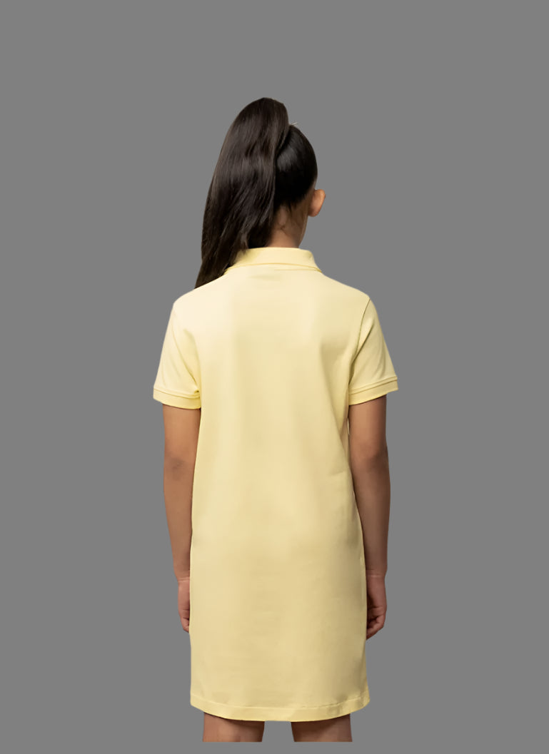 Girls Dakota SS Golfer Dress (Yellow)