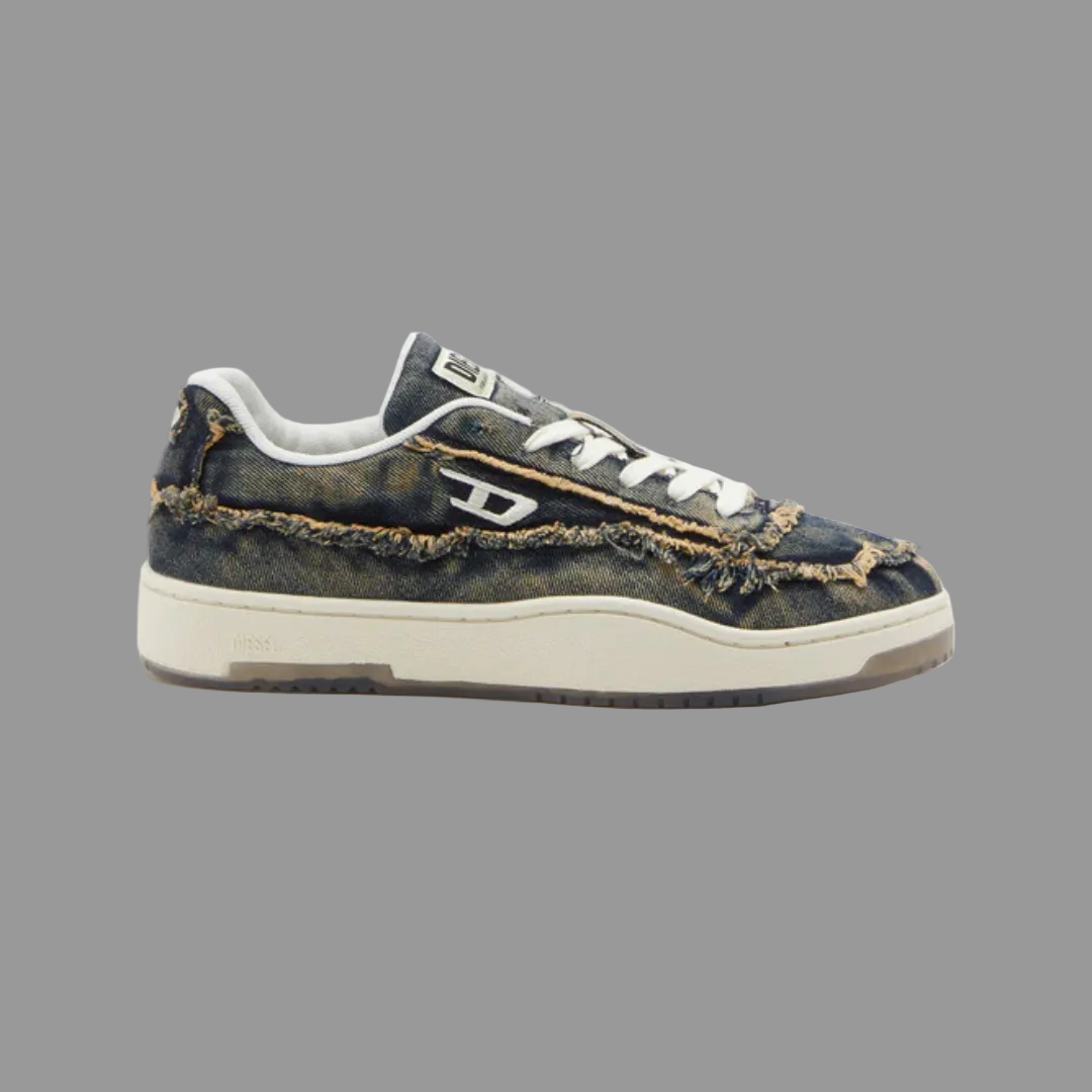 S-Tracker-D-Frayed Denim Sneakers
