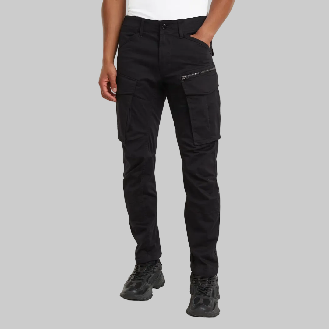Rovic Zip 3D Regular Tapered Pants Black
