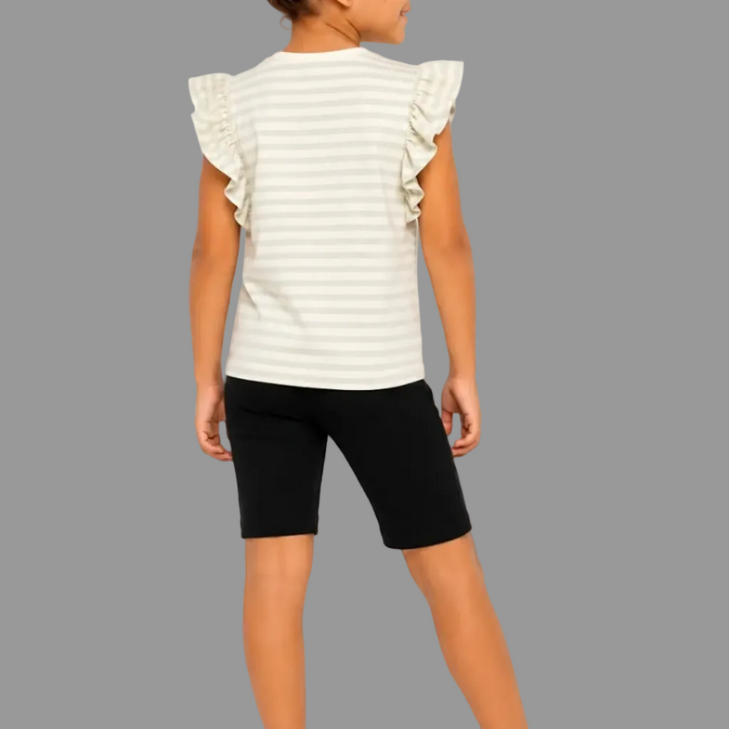 Girls Chloe Sleeveless Frill T-Shirt