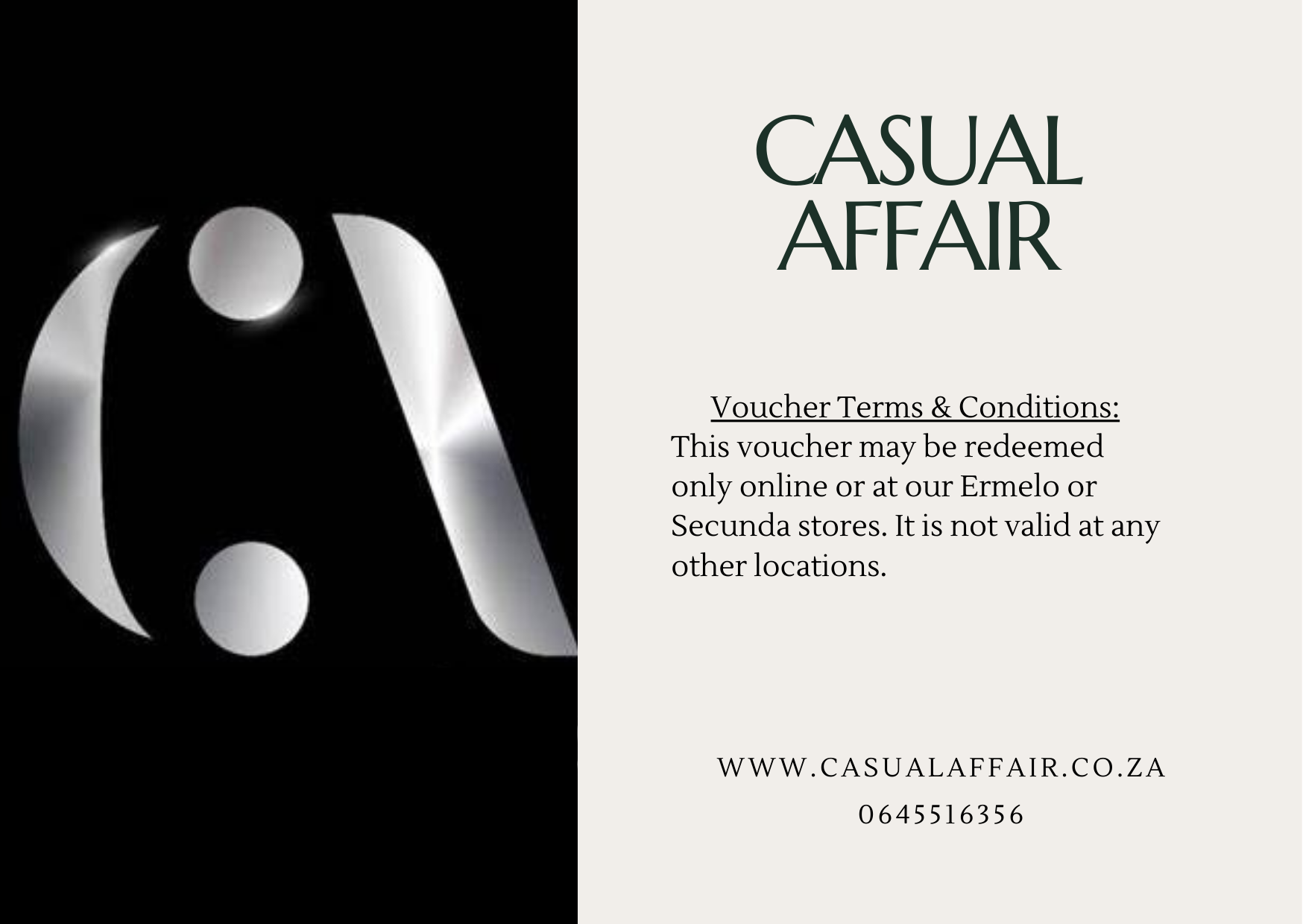 Virtual Gift Voucher