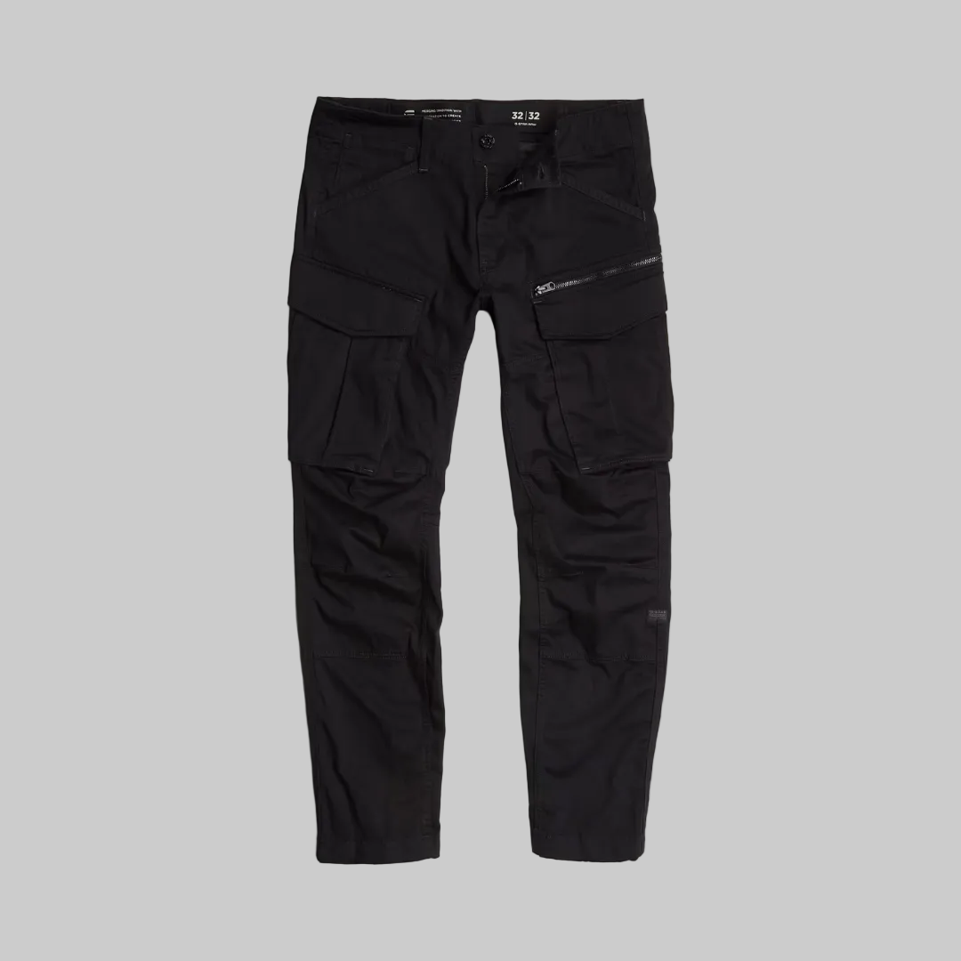 Rovic Zip 3D Regular Tapered Pants Black