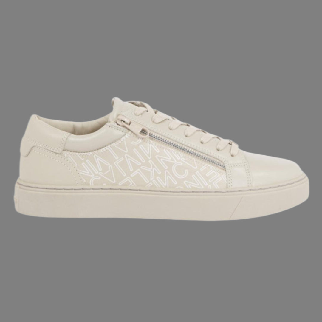 Low Top Lace Up W/Zip Mono - Outline Mono (Beige)