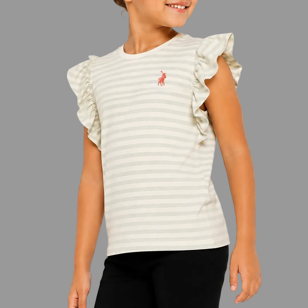 Girls Chloe Sleeveless Frill T-Shirt