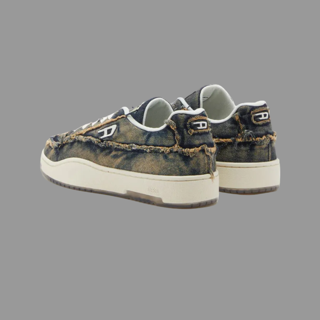 S-Tracker-D-Frayed Denim Sneakers