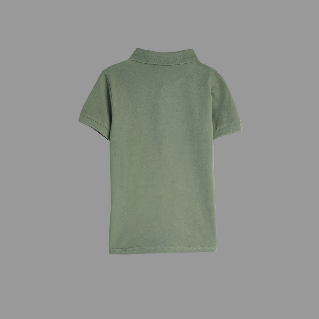 Boys Ayden Printed SS Golfer - Thyme