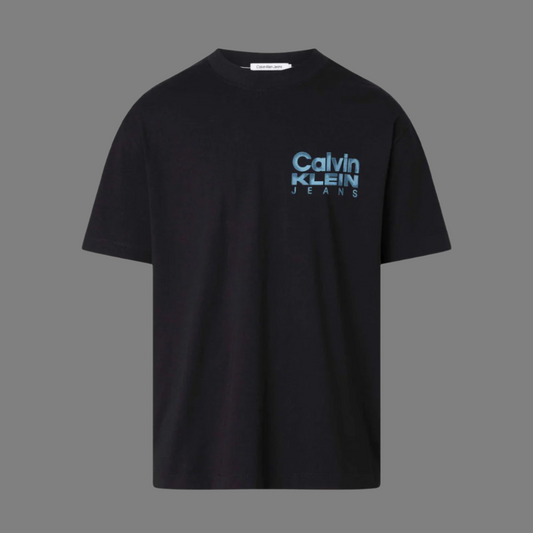 Bold Colour Institutional T-Shirt (Black)