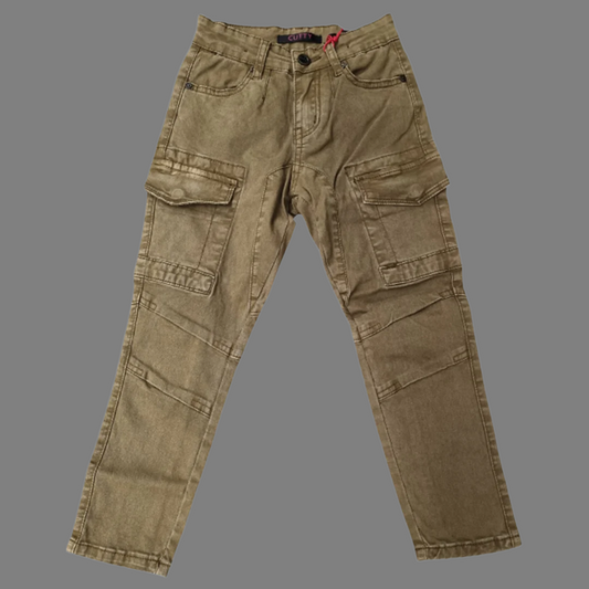 Rain Boys Cargo Jeans (Fatigue Green)