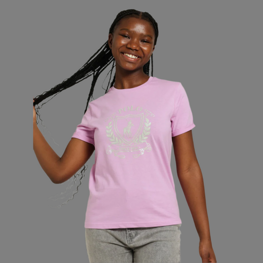 Girls Daniella Short Sleeve Printed Tee (Orchid Pink)