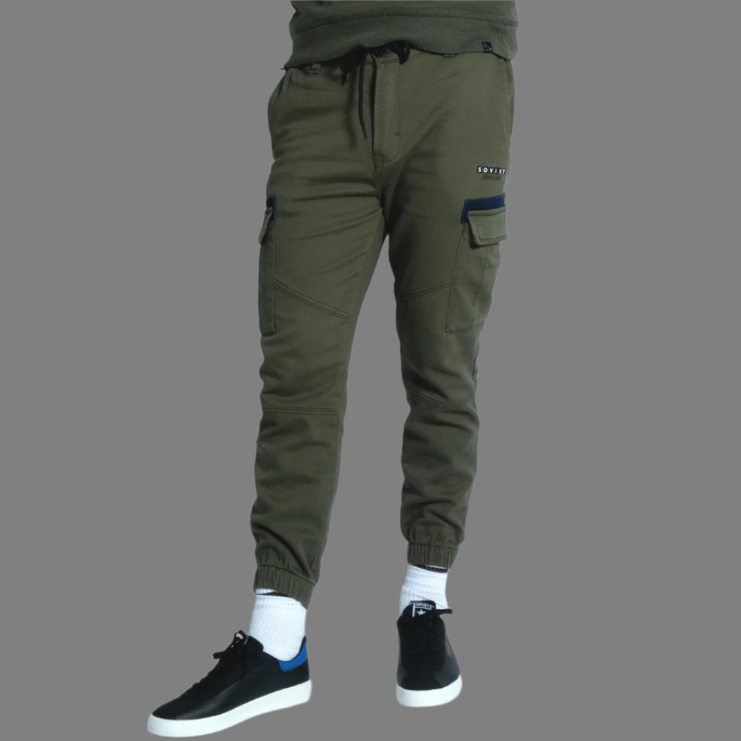 Largo Slim Leg Cargo Pants (Fatigue)