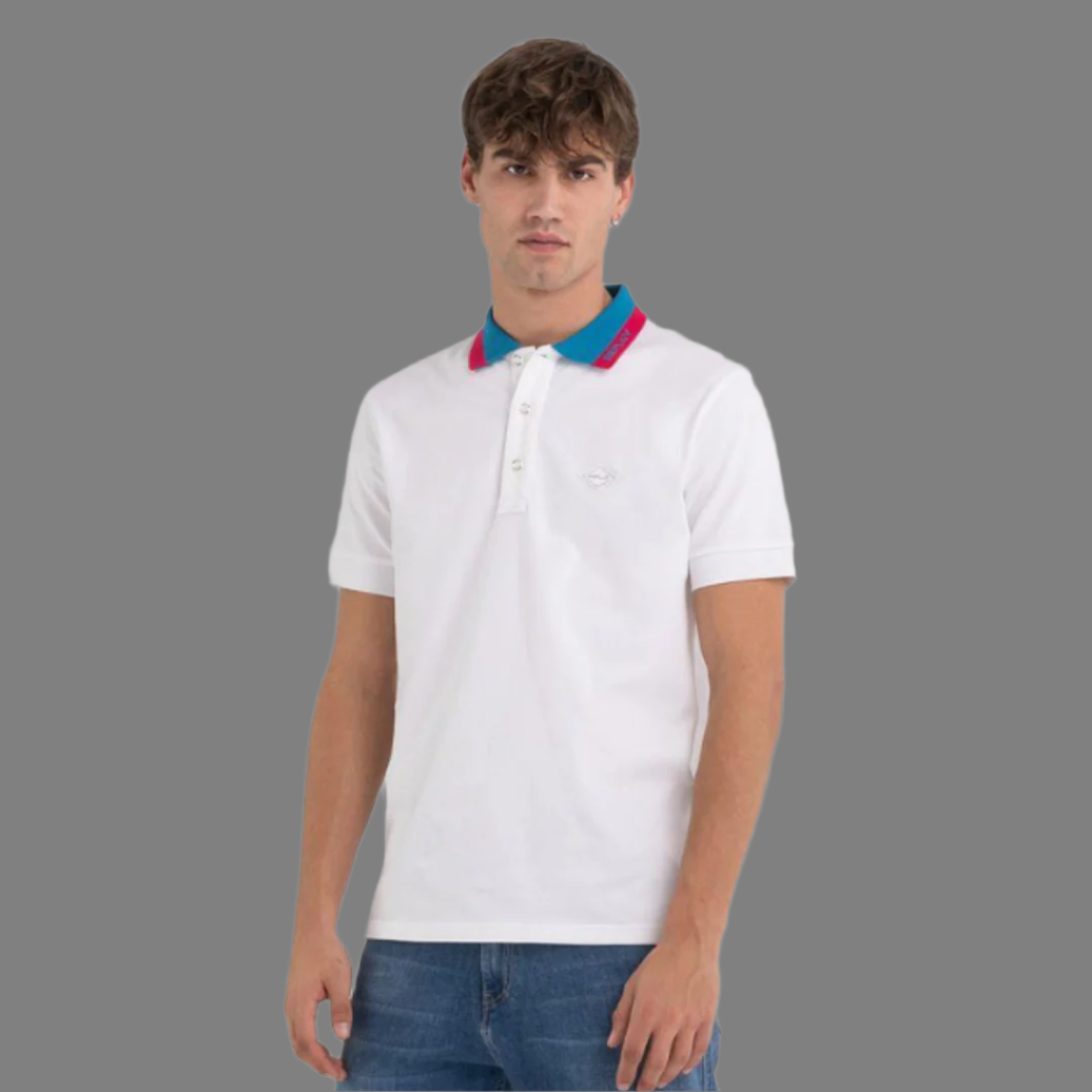 Piquet Polo Shirt With Contrasting-Colored Edges