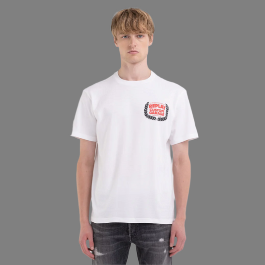 T-Shirt With Garage Print