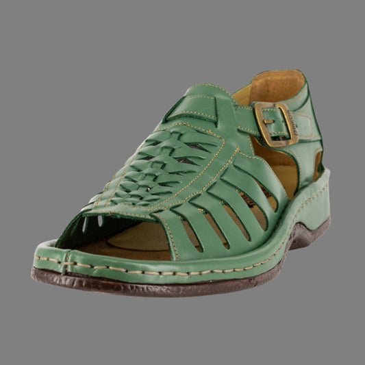 Kgosi : Leather Sandal in Sage Leaf