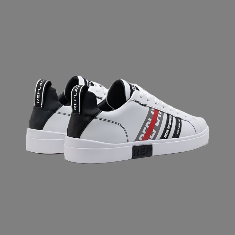 Poly Stripes L Sneaker (White)