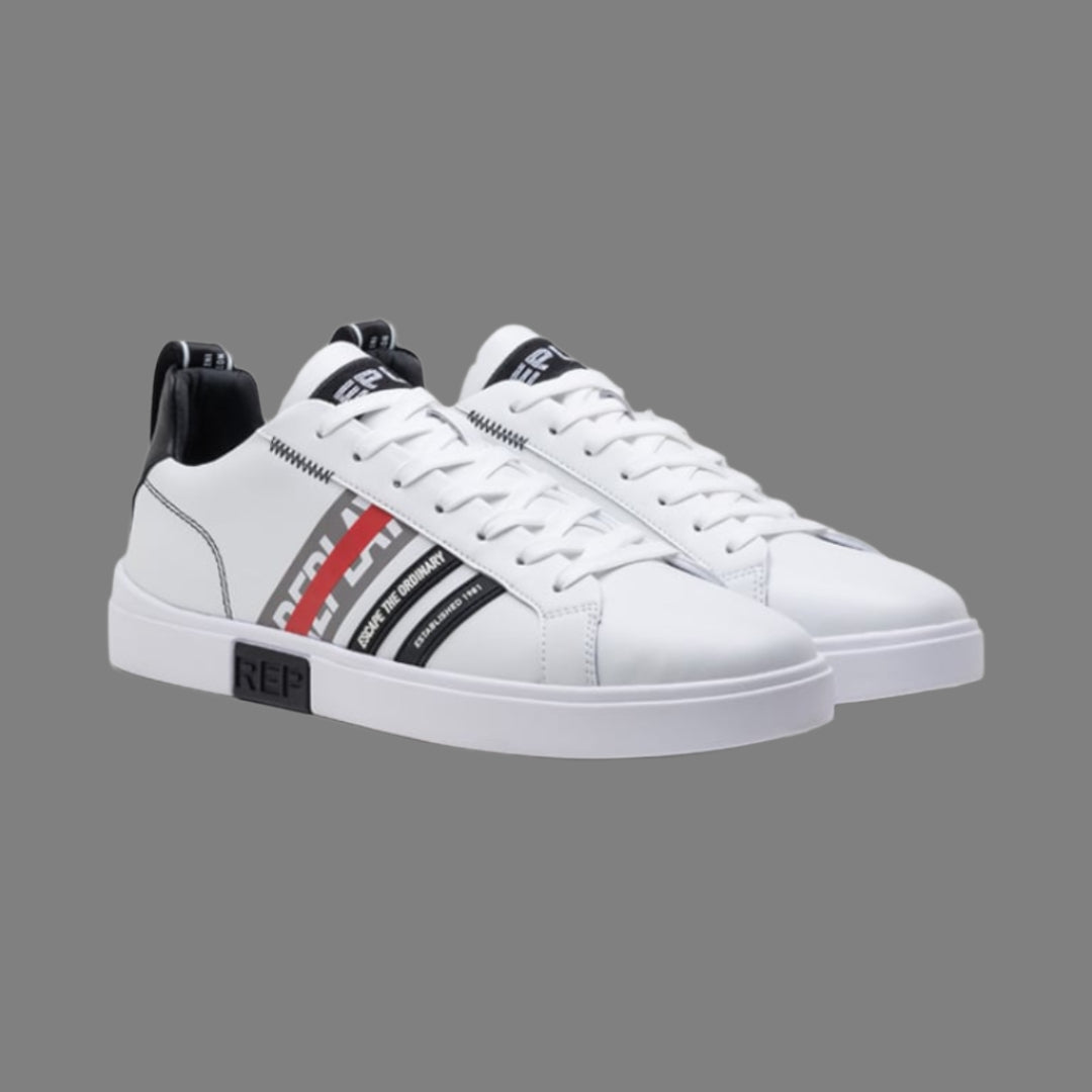 Poly Stripes L Sneaker (White)