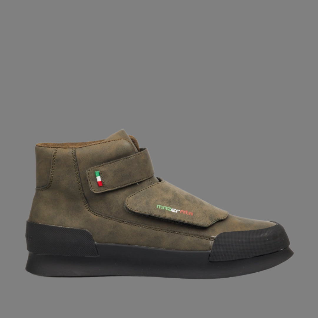 Valentino 26 Faux Nub Boot (Olive)
