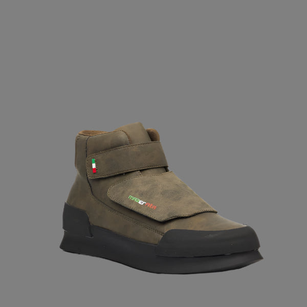 Valentino 26 Faux Nub Boot (Olive)