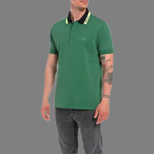 Piquet Polo Shirt With Contrasting-Colored Edges