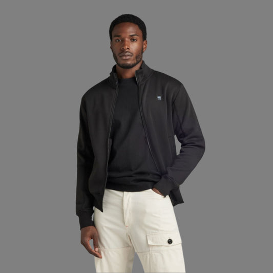 Track Jacket Sweater (Dk Blk)