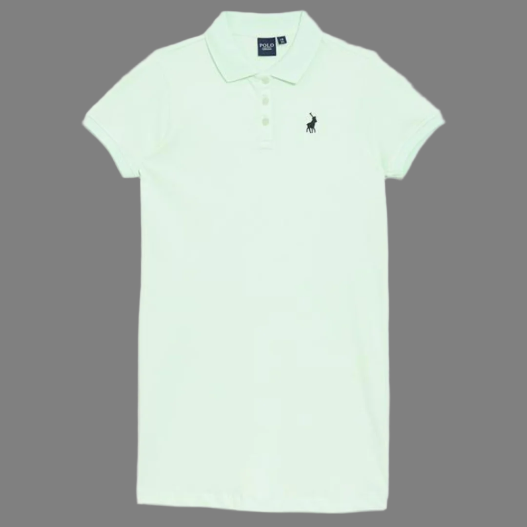 Girls Dakota SS Golfer Dress (Green)