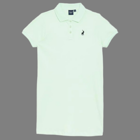 Girls Dakota SS Golfer Dress (Green)