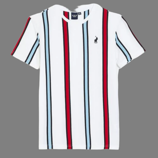 Boys Blake Striped Tee (White)